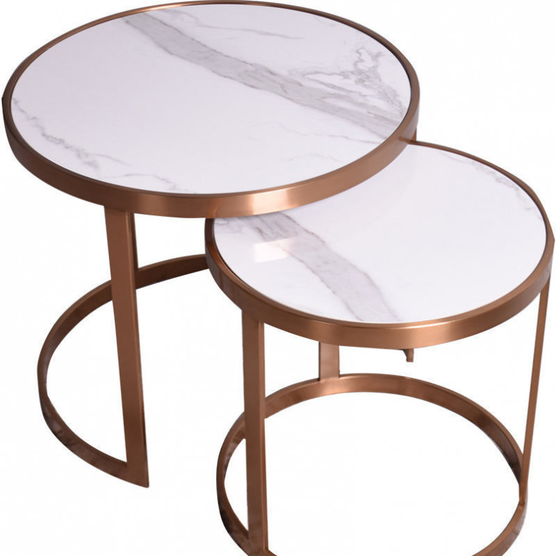 HELIOS-N CERAMIC TOP NEST OF 2 TABLES