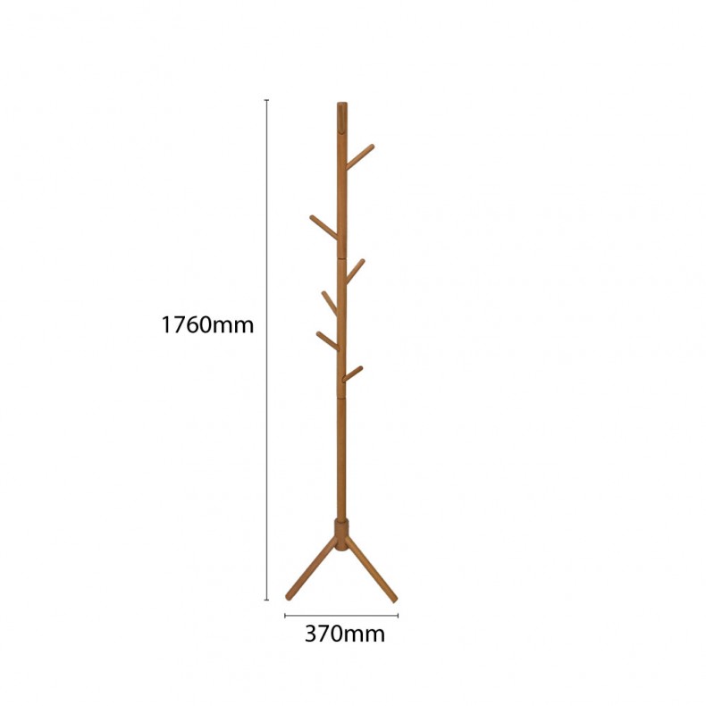 BAMBOO CLOTHES HANGER - NATURE WOOD STAIN