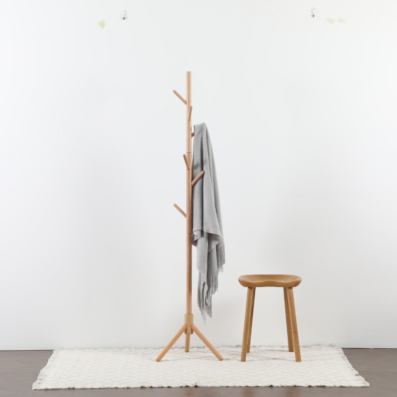 BAMBOO CLOTHES HANGER - NATURE WOOD STAIN