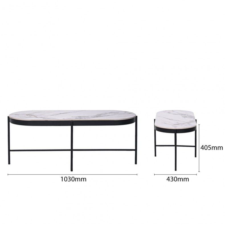 TRUMP-A COFFEE TABLE WITH SINTERED STONE TOP