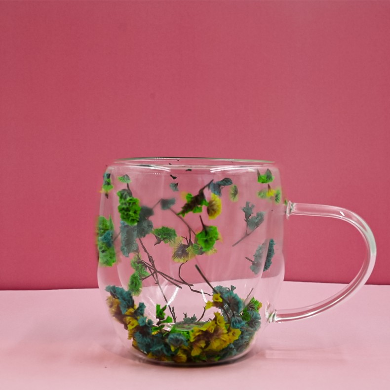 DOUBLE GLAZED ETERNAL BLOOM HYDRANGEA CUP 250ML
