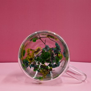 DOUBLE GLAZED ETERNAL BLOOM HYDRANGEA CUP 250ML