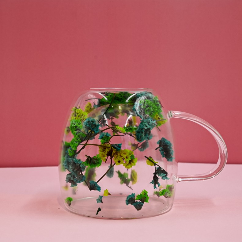 DOUBLE GLAZED ETERNAL BLOOM HYDRANGEA CUP 250ML