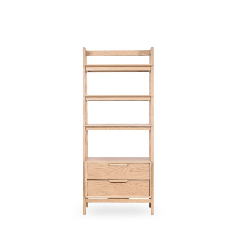 LN HOME: MID-CENTURY BOOKSHELF WITH DRAWERS