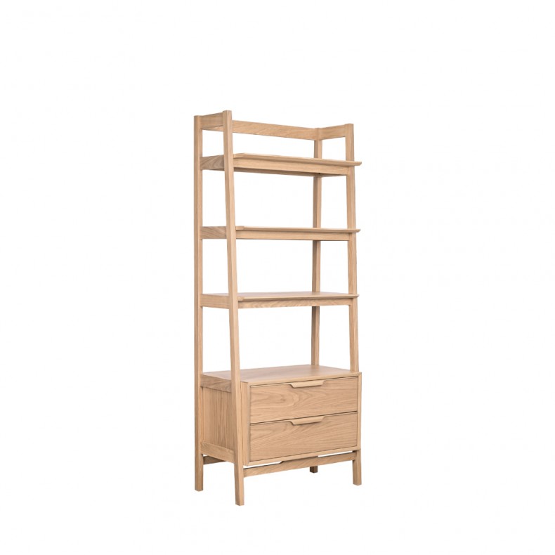 LN HOME: MID-CENTURY BOOKSHELF WITH DRAWERS