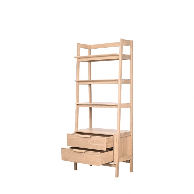 LN HOME: MID-CENTURY BOOKSHELF WITH DRAWERS