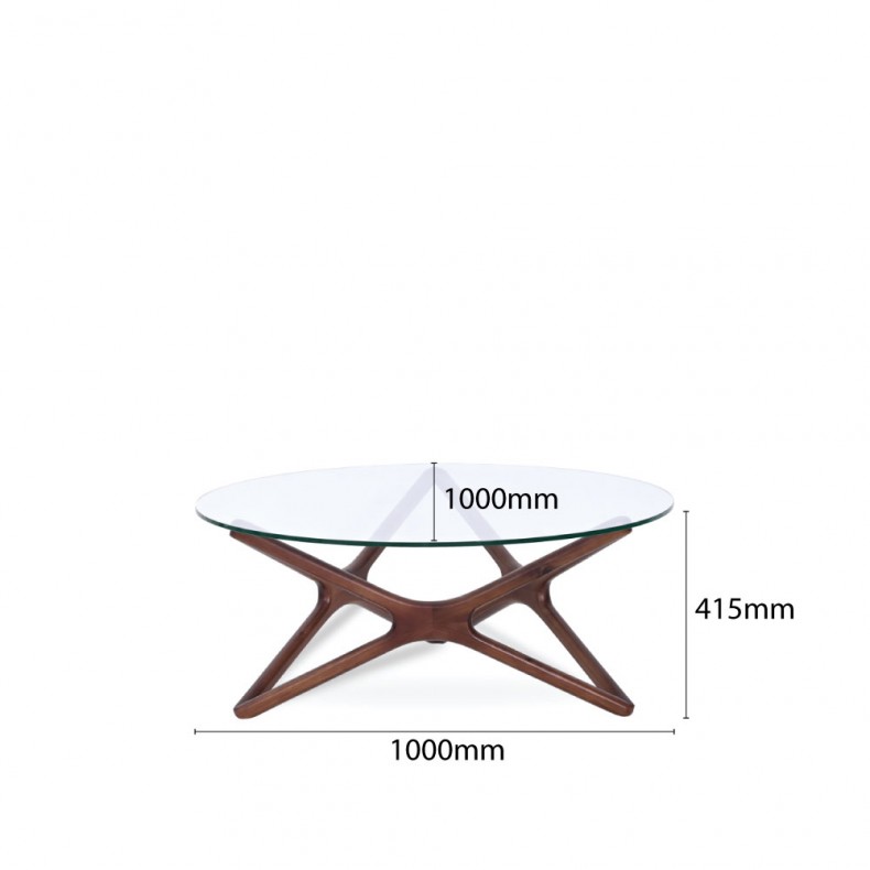 LN HOME: XXX TEMPERED GLASS TOP COFFEE TABLE