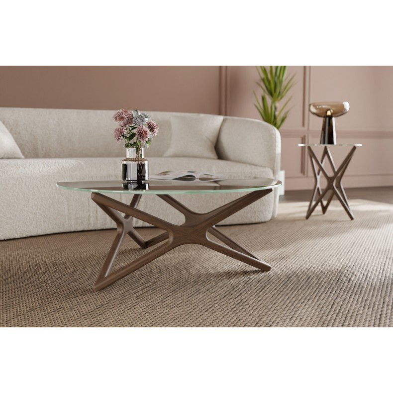 LN HOME: XXX TEMPERED GLASS TOP COFFEE TABLE