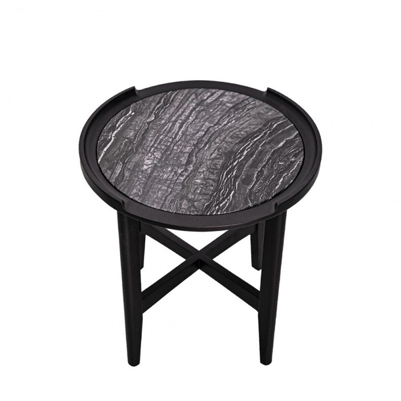 LN HOME: CINDI MARBLE TOP SIDE TABLE