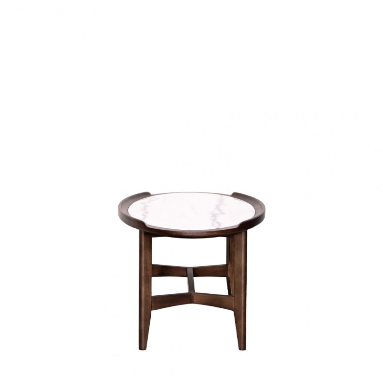 LN HOME: CINDI OVAL MARBLE TOP COFFEE TABLE