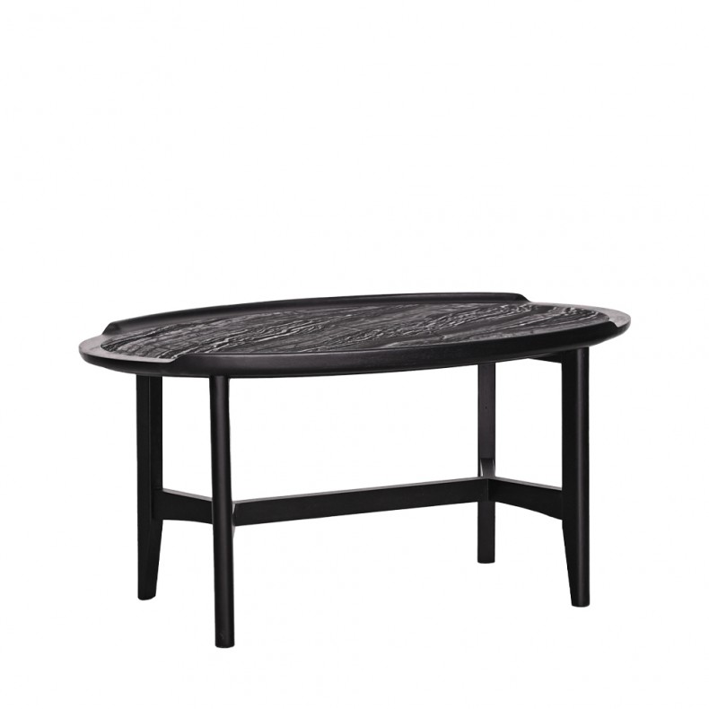 LN HOME: CINDI OVAL MARBLE TOP COFFEE TABLE