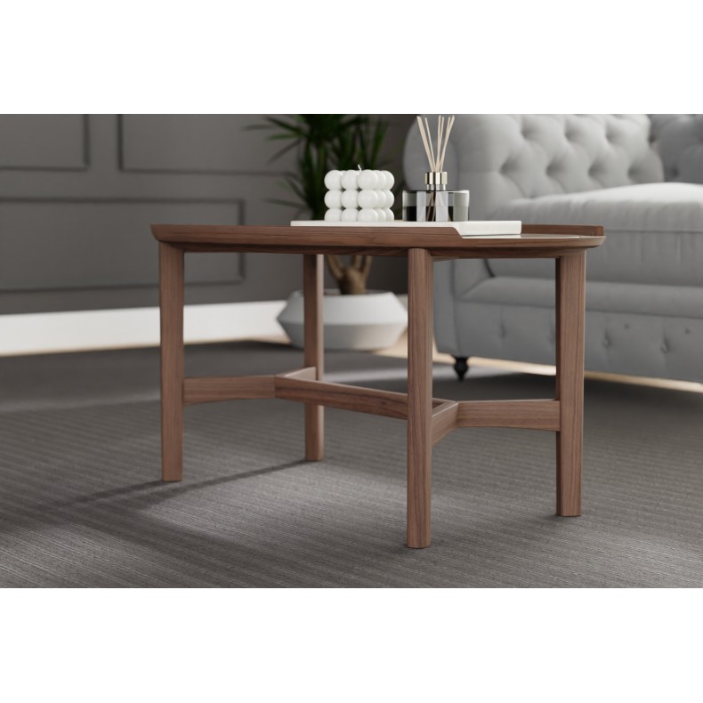 LN HOME: CINDI OVAL MARBLE TOP COFFEE TABLE