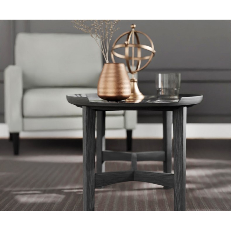 LN HOME: CINDI OVAL MARBLE TOP COFFEE TABLE