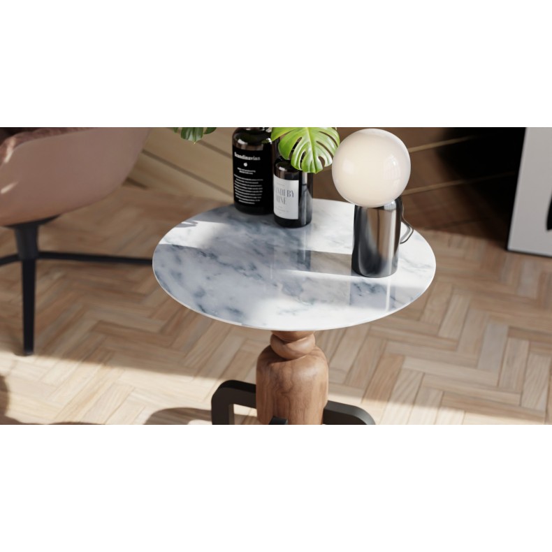 LN HOME: ATO MARBLE TOP SIDE TABLE
