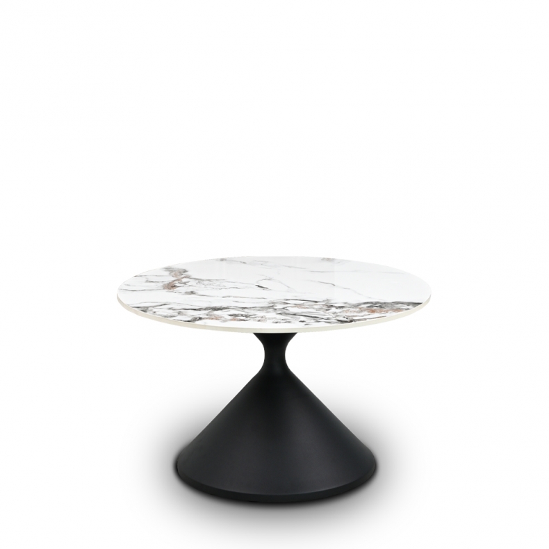 SOLAR SINTERED STONE ROUND COFFEE TABLE