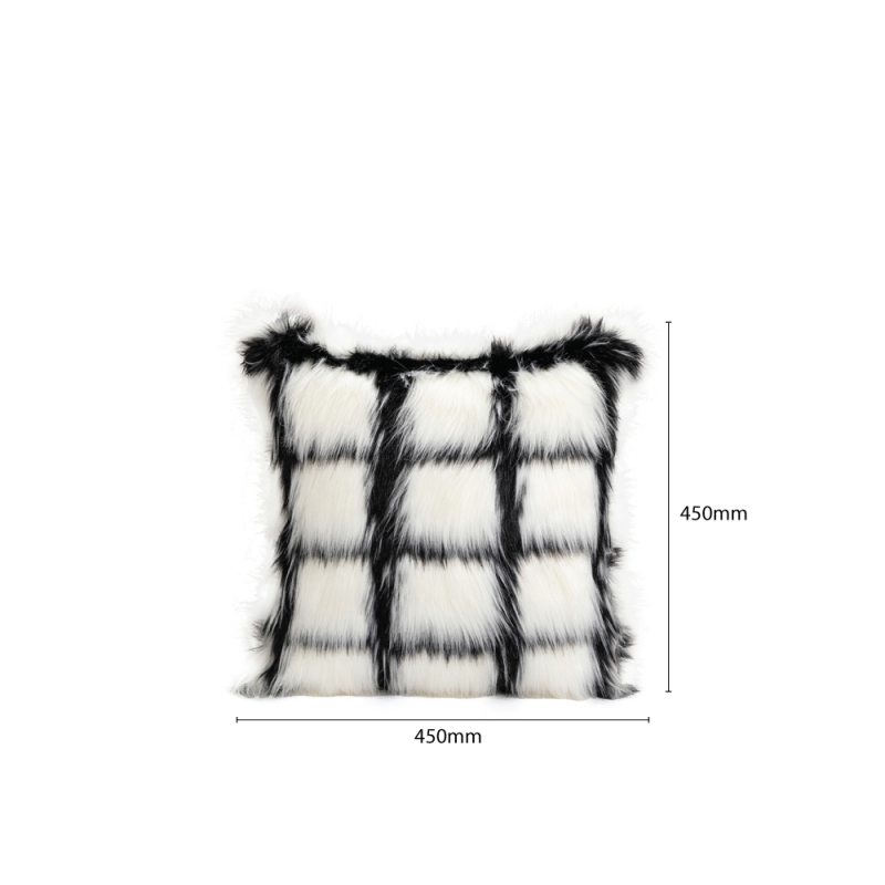 THROW CUSHION - GRID FURRY