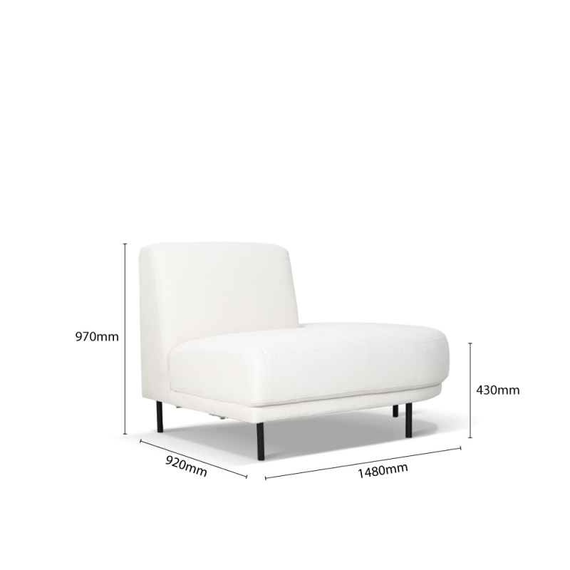 KUMMO-E SOFA - LEFT SIDE WITHOUT ARM