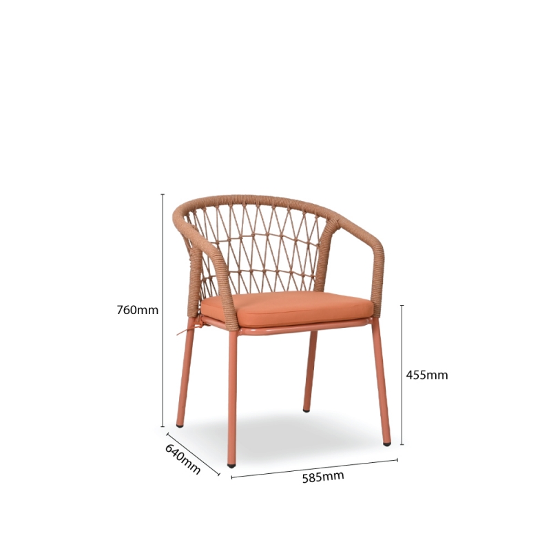 STELLA OUTDOOR STACKABLE DINING CHAIR