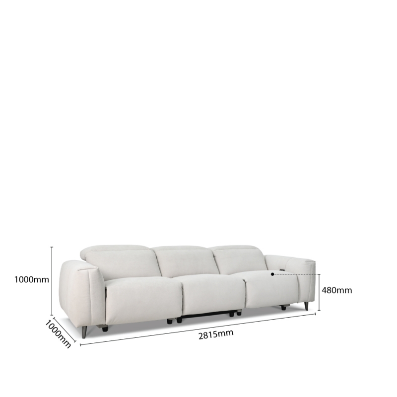 ATELIER 3 SEATER POWERED RECLINERS SOFA