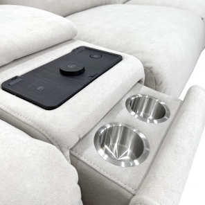 ATELIER 3 SEATER POWERED RECLINERS SOFA WITH STORAGE AND CUP HOLDER