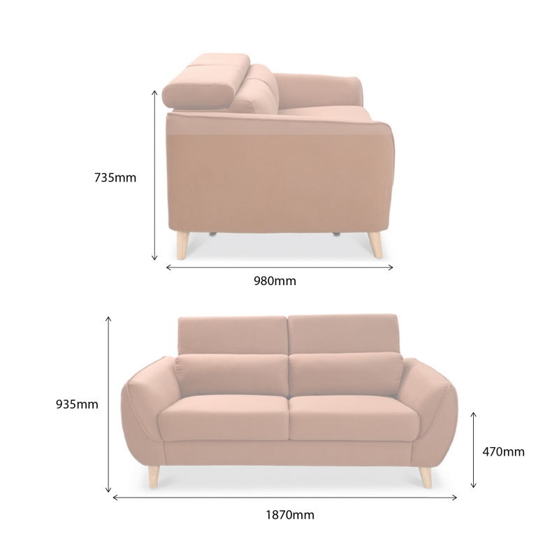 UNO 3 SEATER SOFA