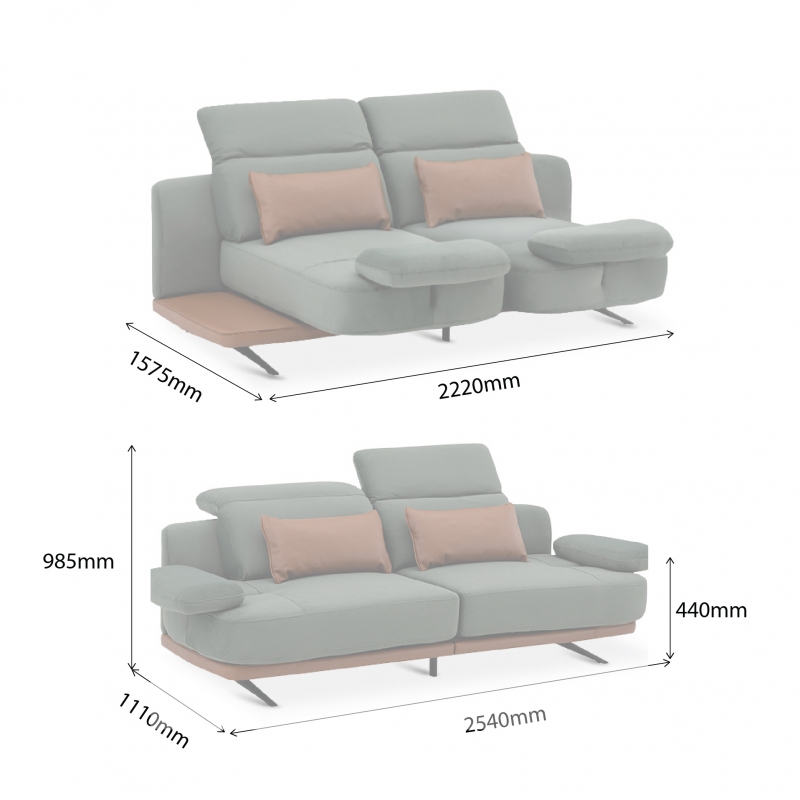 EARTHY FUNCTIONAL 3 SEATER SOFA