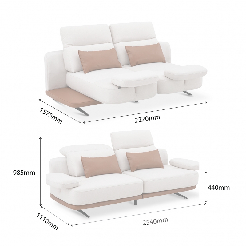 EARTHY FUNCTIONAL 3 SEATER SOFA