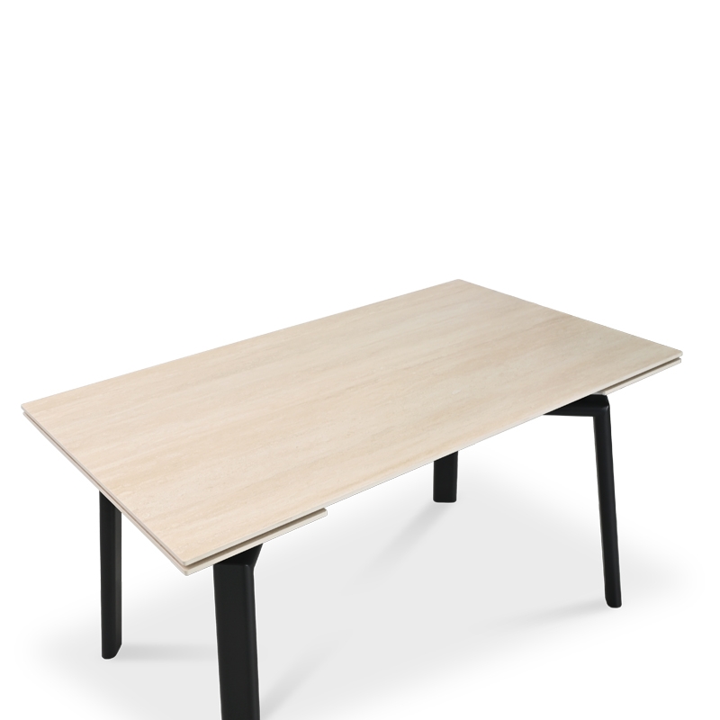 CINDI EXTENDABLE SINTERED STONE TOP DINING TABLE