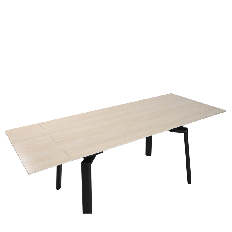 CINDI EXTENDABLE SINTERED STONE TOP DINING TABLE
