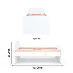 BARLEY-CZ 3' SINGLE BED WITH DRAWERS