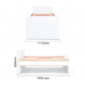 BARLEY-CZ 3.5' SUPER SINGLE BED WITH DRAWERS