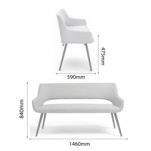 JOKER LONG BENCH WITH BACKREST