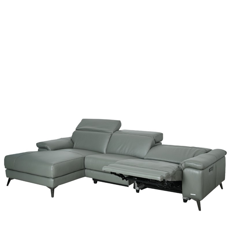 VINCENZO-N5 L-SHAPED SOFA WITH 1 POWER RECLINER