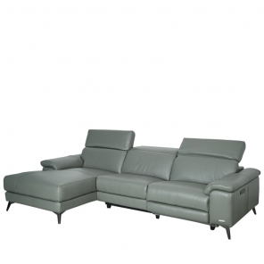 VINCENZO-N5 L-SHAPED SOFA WITH 1 POWER RECLINER