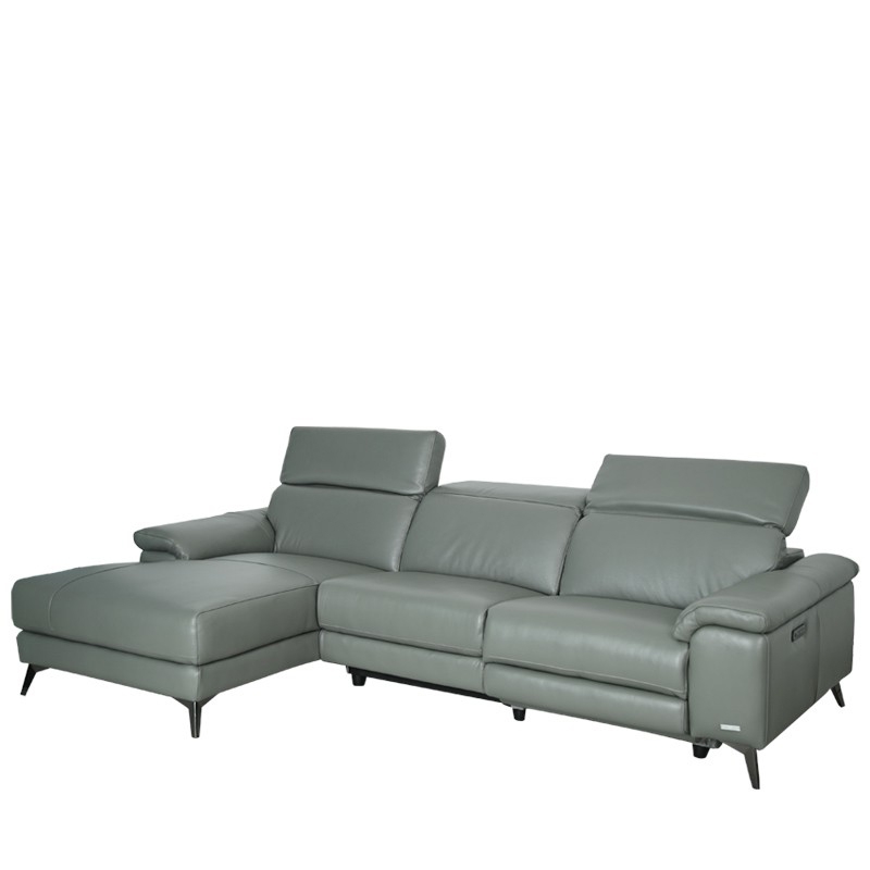 VINCENZO-N5 L-SHAPED SOFA WITH 1 POWER RECLINER