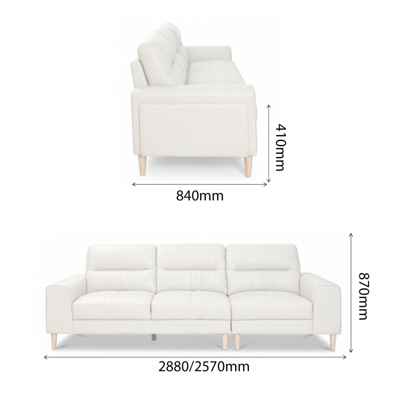 NICO 3 SEATER SOFA WITH CUPHOLDER AND STORAGE