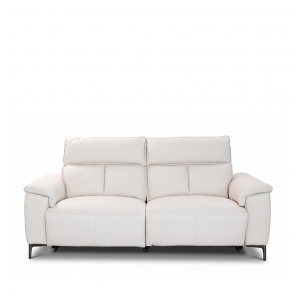 LORITA HALF LEATHER 2.5 SEATER WITH 2 POWERED RECLINER