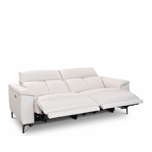 LORITA HALF LEATHER 2.5 SEATER WITH 2 POWERED RECLINER