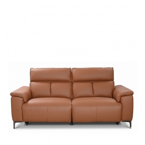 LORITA HALF LEATHER 2.5 SEATER WITH 2 POWERED RECLINER