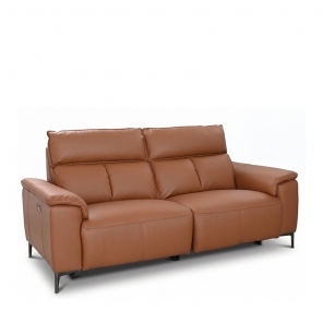 LORITA HALF LEATHER 2.5 SEATER WITH 2 POWERED RECLINER