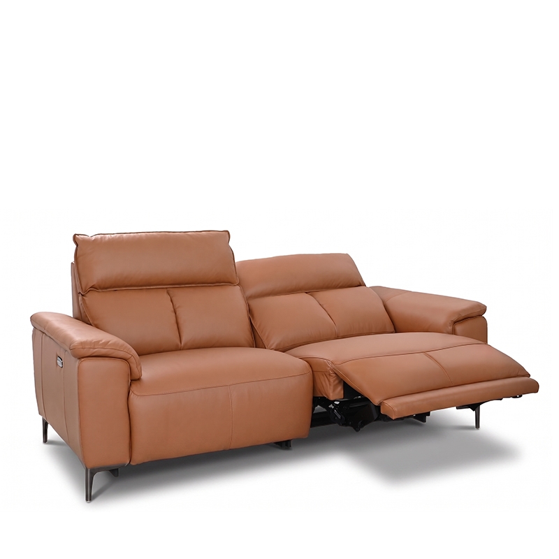 LORITA HALF LEATHER 2.5 SEATER WITH 2 POWERED RECLINER