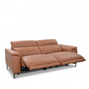 LORITA HALF LEATHER 2.5 SEATER WITH 2 POWERED RECLINER