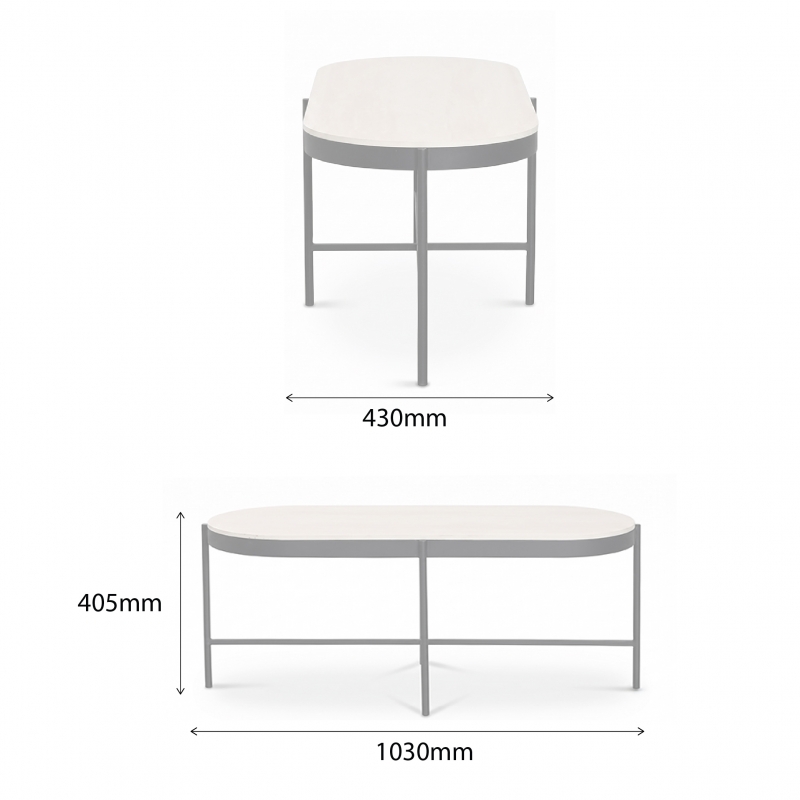 TRUMP-A-N COFFEE TABLE WITH SINTERED STONE TOP