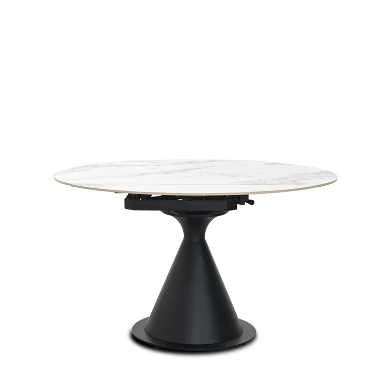 SOLAR EXTENDABLE DINING TABLE W/ STONE TOP