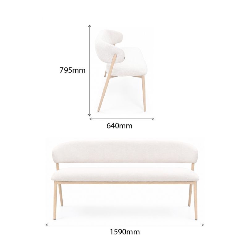 ROMELLO-160 DINING BENCH