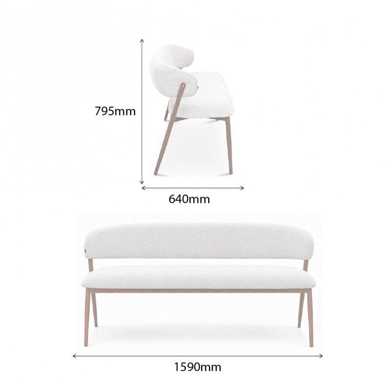 ROMELLO-160 DINING BENCH