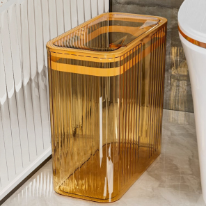 TRANSPARENT COVERED BIN 10L