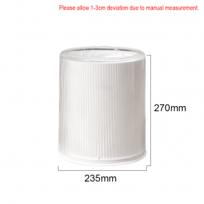 FLUTED CLEAR BIN 10L