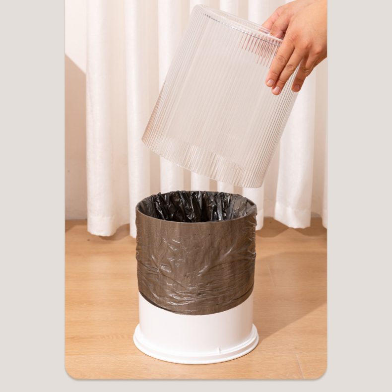 FLUTED CLEAR BIN 10L