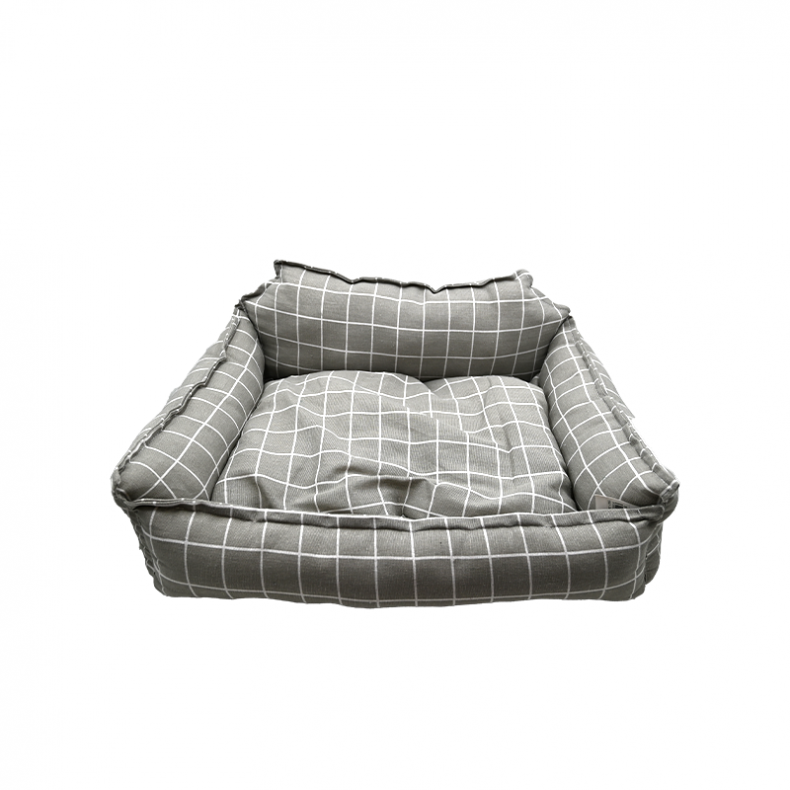 PT CHECKERED PET SOFA - GREY